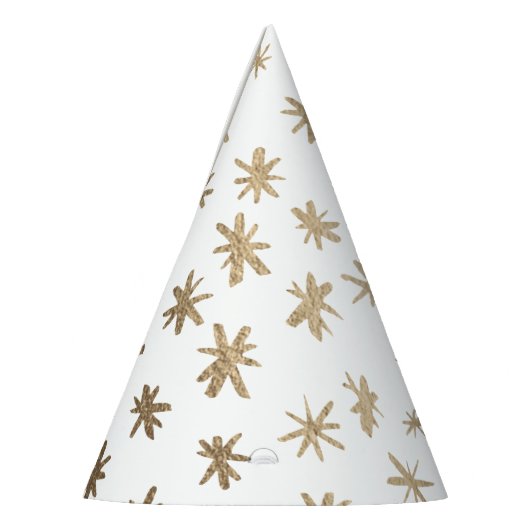 Metaalsterren - goud feesthoedjes (Links)