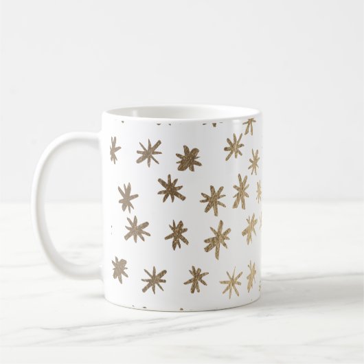 Metaalsterren - goud koffiemok (Links)