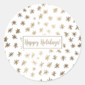 Metaalsterren - goud ronde sticker (Voorkant)