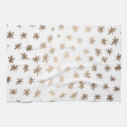 Metaalsterren - goud theedoek (Horizontaal)