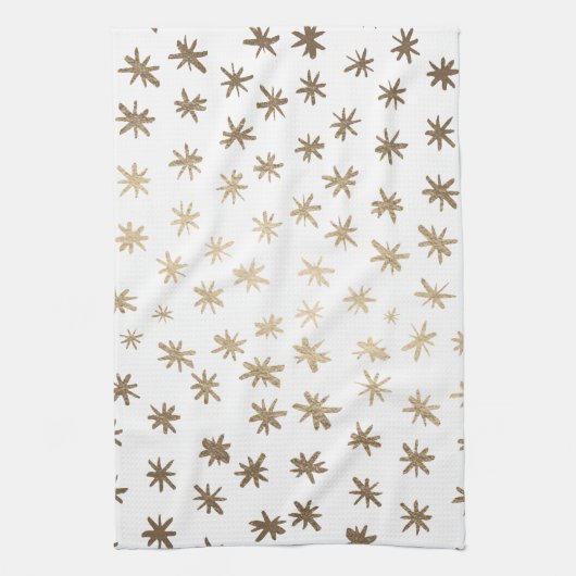 Metaalsterren - goud theedoek (Verticaal)