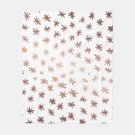 Metaalsterren - koper fleece deken (Voorkant)