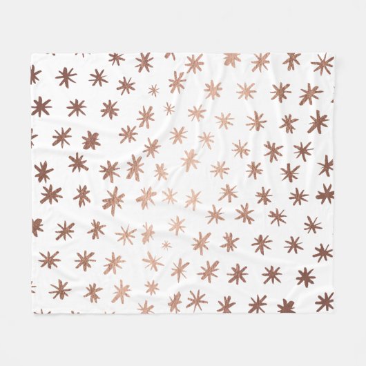 Metaalsterren - koper fleece deken (Voorkant (Horizontaal))