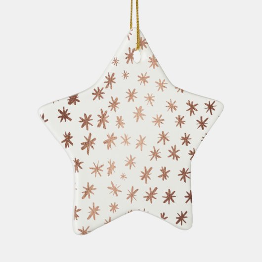 Metaalsterren - koper keramisch ornament (Rechts)