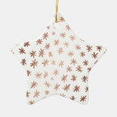 Metaalsterren - koper keramisch ornament (Voorkant)