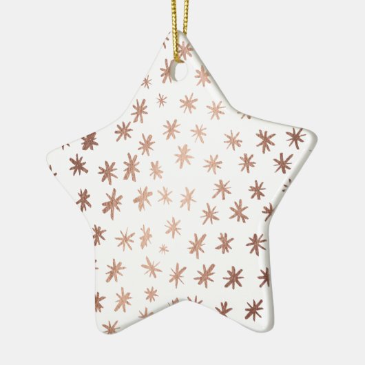 Metaalsterren - koper keramisch ornament (Links)