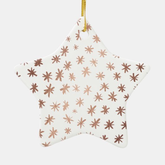 Metaalsterren - koper keramisch ornament (Achterkant)