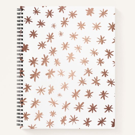 Metaalsterren - koper notitieboek (Voorkant)