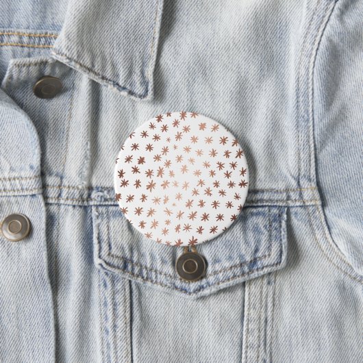 Metaalsterren - koper ronde button 7,6 cm (In situ)