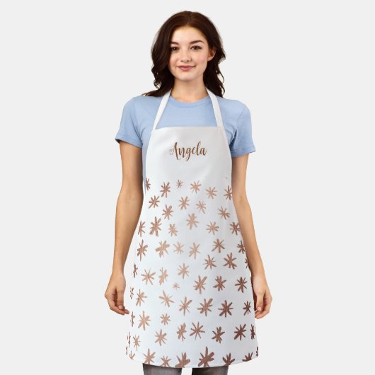 Metaalsterren - koper schort (Gedragen)