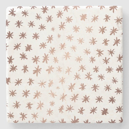 Metaalsterren - koper stenen onderzetter (Voorkant)