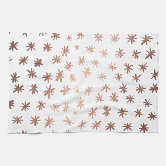 Metaalsterren - koper theedoek (Horizontaal)