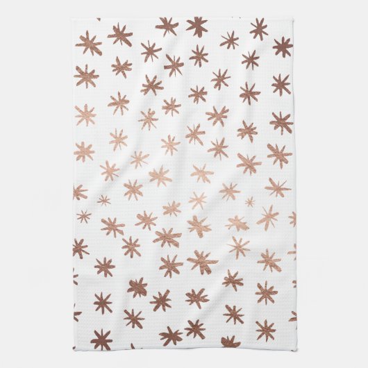 Metaalsterren - koper theedoek (Verticaal)