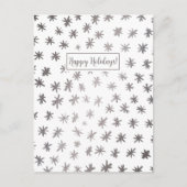 Metaalsterren - zilver feestdagenkaart (Voorkant)