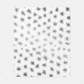 Metaalsterren - zilver fleece deken (Voorkant)