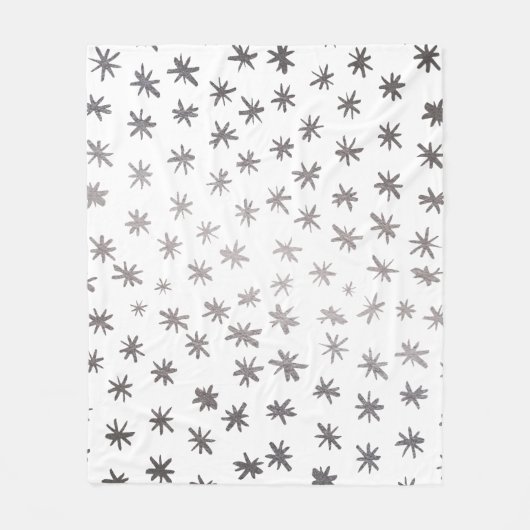 Metaalsterren - zilver fleece deken (Voorkant)