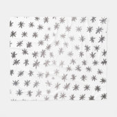 Metaalsterren - zilver fleece deken (Voorkant (Horizontaal))