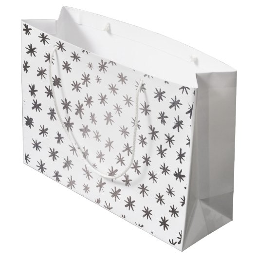 Metaalsterren - zilver groot cadeauzakje (Achterkant Gekanteld)