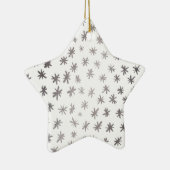 Metaalsterren - zilver keramisch ornament (Rechts)
