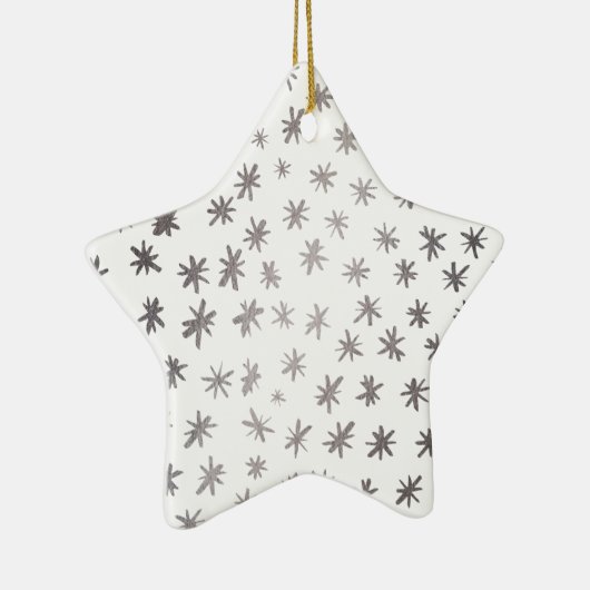 Metaalsterren - zilver keramisch ornament (Rechts)