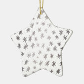 Metaalsterren - zilver keramisch ornament (Links)