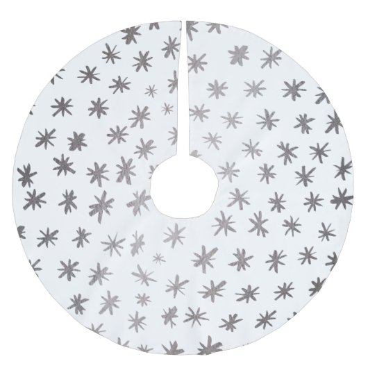 Metaalsterren - zilver kerstboom rok (Voorkant)