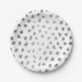 Metaalsterren - zilver papieren bordje (Voorkant)