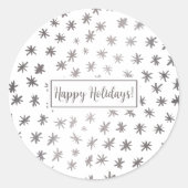 Metaalsterren - zilver ronde sticker (Voorkant)