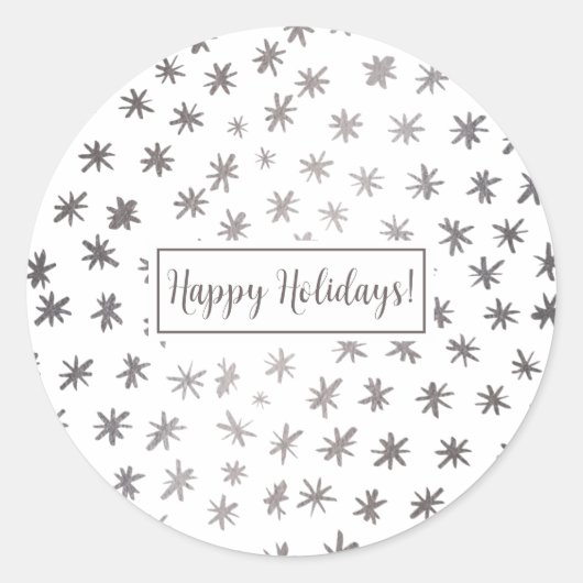 Metaalsterren - zilver ronde sticker (Voorkant)