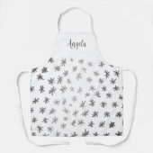 Metaalsterren - zilver schort (Voorkant)
