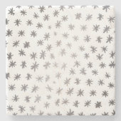 Metaalsterren - zilver stenen onderzetter (Voorkant)