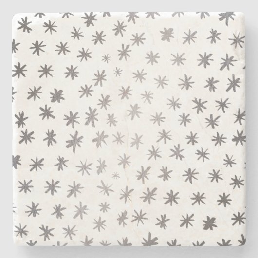 Metaalsterren - zilver stenen onderzetter (Voorkant)