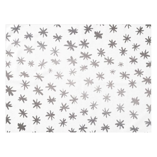 Metaalsterren - zilver tafelkleed (Voorkant (Horizontaal))