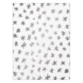 Metaalsterren - zilver tafelkleed (Voorkant)