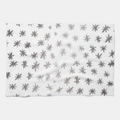 Metaalsterren - zilver theedoek (Horizontaal)