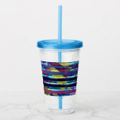 Metaalstrepen Acryl Drinkbeker (Voorkant)