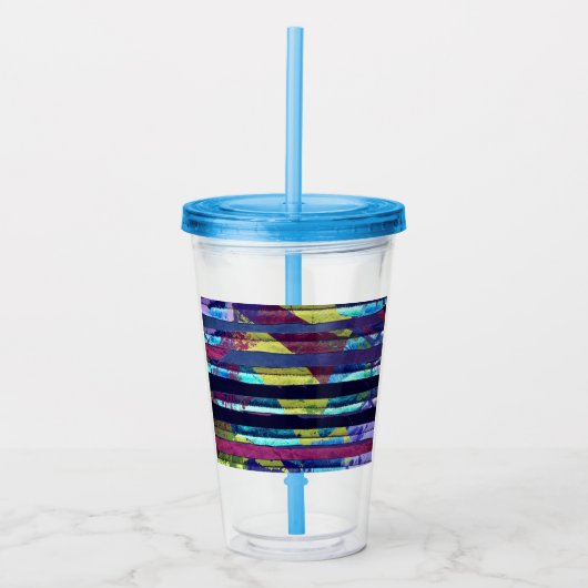 Metaalstrepen Acryl Drinkbeker (Voorkant)