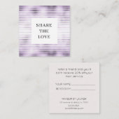 metaalstrepen lavender folie moderne Loyalty-Kaart Vierkante Visitekaartje (Voorkant / Achterkant)