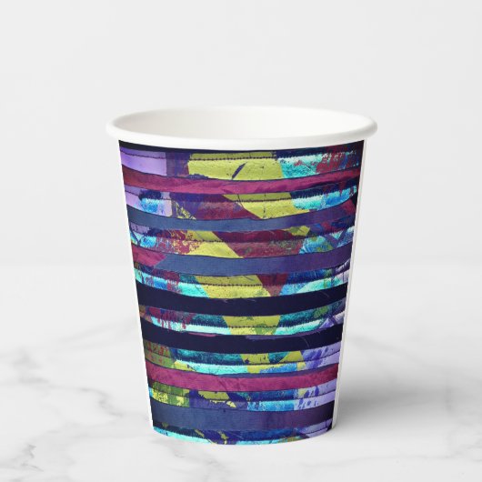 Metaalstrepen Papieren Bekers (Achterkant)