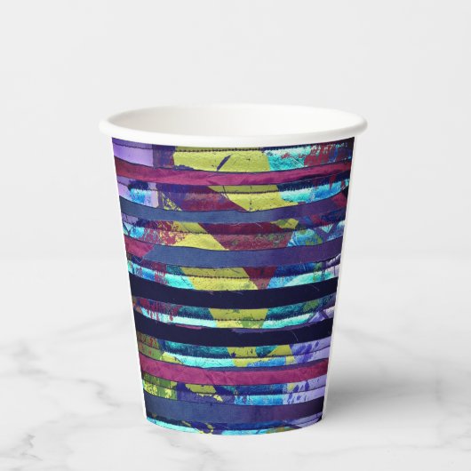 Metaalstrepen Papieren Bekers (Voorkant)