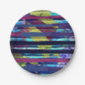 Metaalstrepen Papieren Bordje (Voorkant)