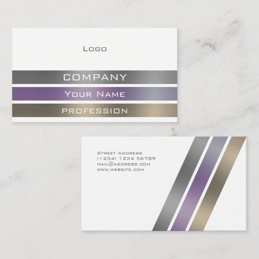 Metaalstrippatroon Visitekaartje (Voorkant / Achterkant)