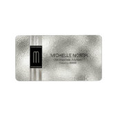 Metaalstrips op Glass Monogram Beige ID443 Etiket (Voorkant)