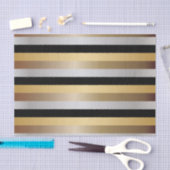 Metaalstrips van zwart, goud, zilver en Bronze Tissuepapier (Craft)