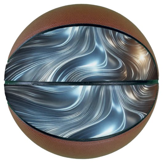 Metaalstromen van licht basketbal (Voorkant)