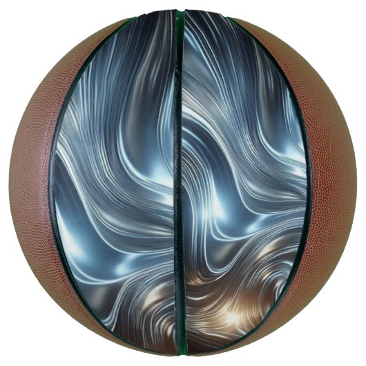 Metaalstromen van licht basketbal (Verticaal)