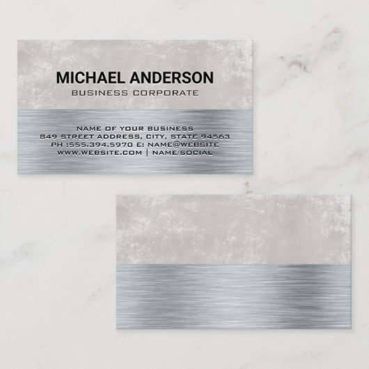 Metaalstructuur | Grungy-achtergrond Visitekaartje (Voorkant / Achterkant)