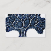 Metaalstructuur in reliëf - blauw visitekaartje (Achterkant)