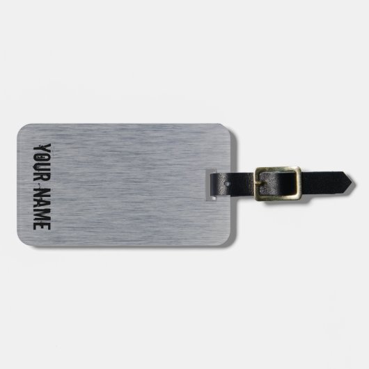 Metaalstructuur van aluminium geborsteld bagagelabel (Voorkant horizontaal)
