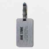 Metaalstructuur van aluminium geborsteld bagagelabel (Achterkant verticaal)